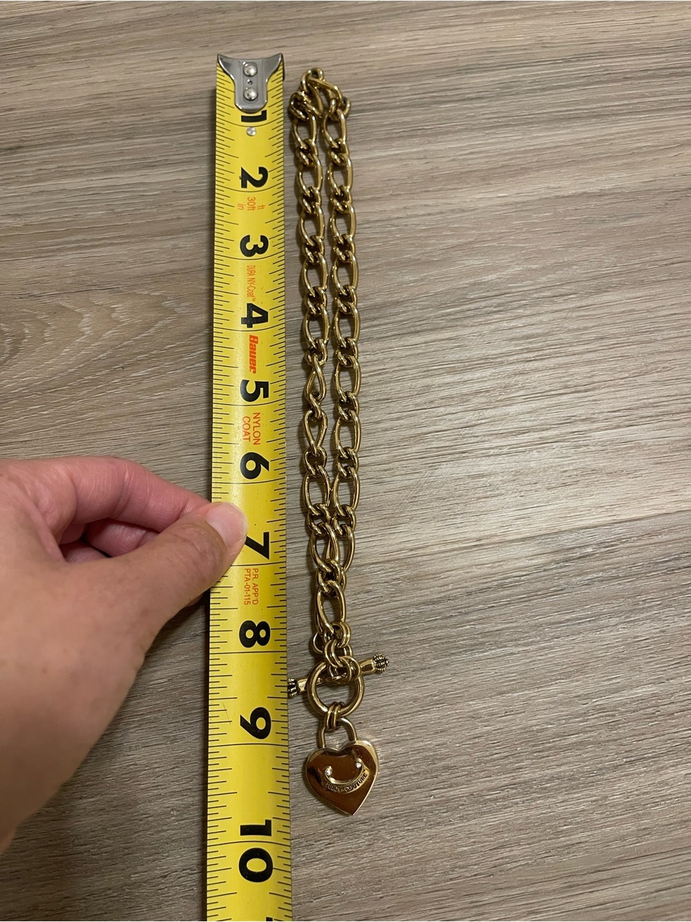 Vintage Juicy Couture Y2K Gold Heart Padlock Toggle Necklace - Picture 9 of 9